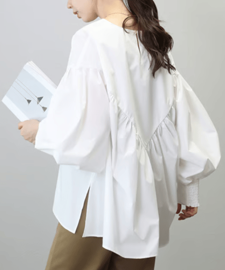 loose back blouse / 3color　hm2581