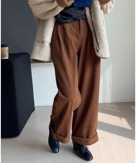 tuck wide pants / 2color　hm1780