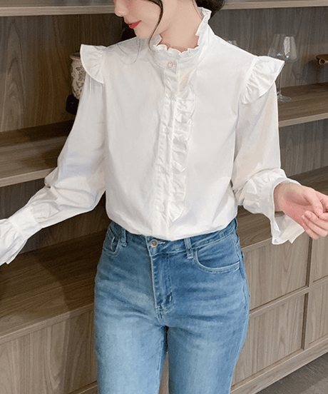 Ruffled Collar Blouse　hm2080