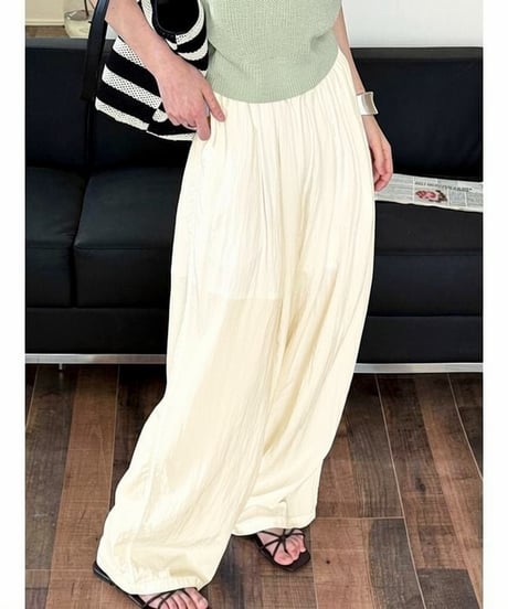 flowy wide pants / 4color　hm2321