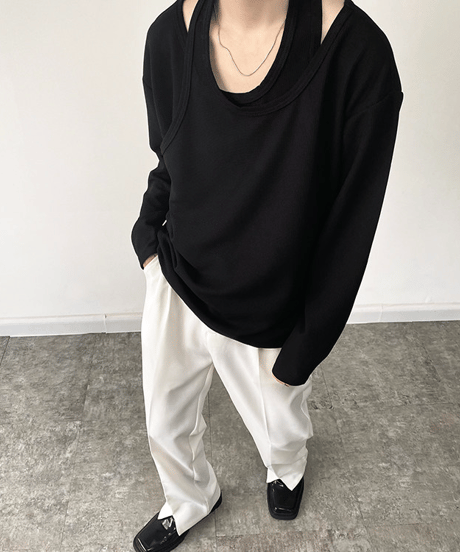 tank layered top / 2color　hm1735