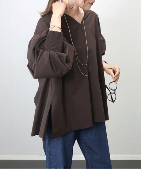 loose back blouse / 3color　hm2581