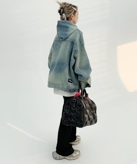 vintage denim hooded pullover　hm1958