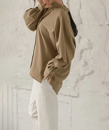 slit hem shirt / 4color　hm2964