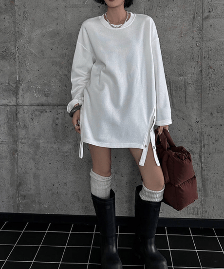 side snap tunic / 2color　hm2810