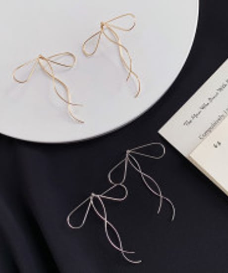 wire simple ribbon pierce / 2color　hm1567