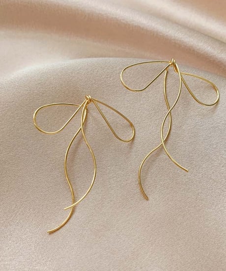 wire simple ribbon pierce / 2color　hm1567