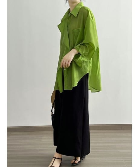 irregular sheer shirt / 3color　hm1925
