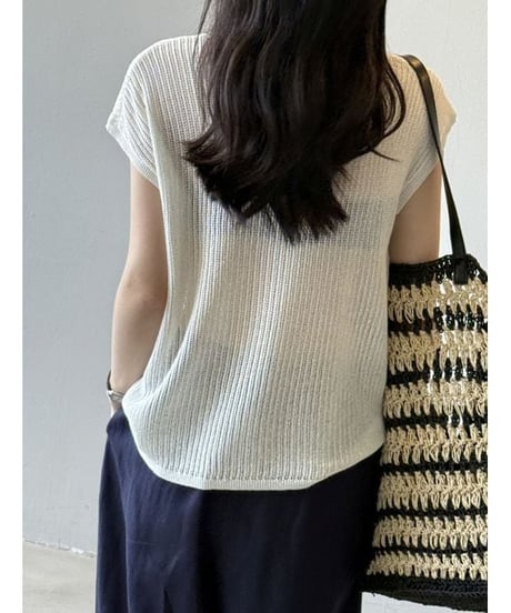 textured knit top / 4color　hm2309