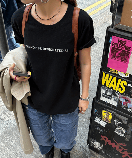 letter print t-shirt / 2color　hm1250