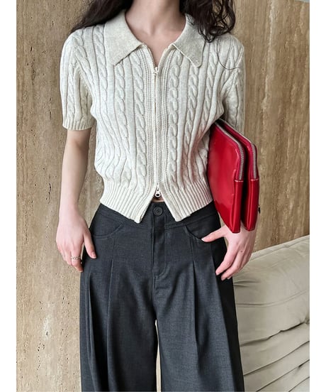 draped wide pants / 2color　hm2050