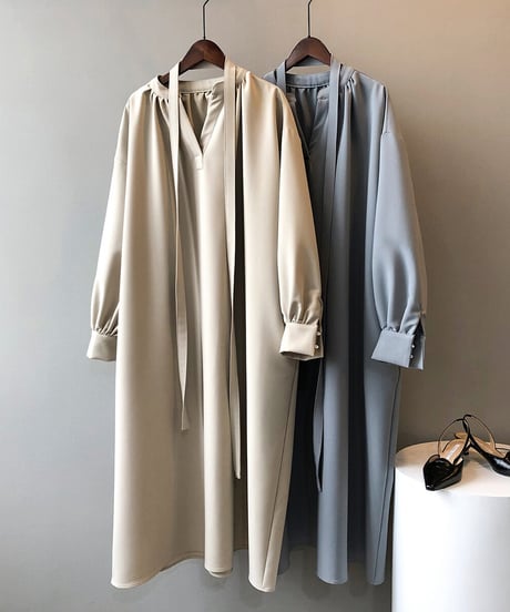 waist tie dress  / 2color　hm2629
