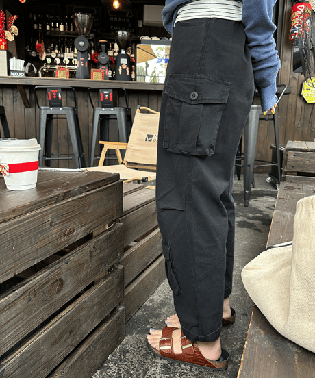 wide leg cargo pants / 2color　hm1343