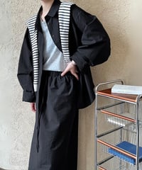 oversized shirt & skirt set / 2color　hm2075
