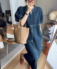 denim button dress　hm2924