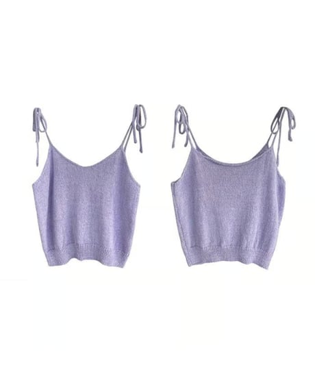 shoulder ribbon cami / 4color　hm2338