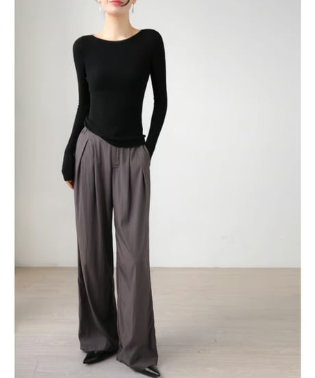 herringbone knit shirts / 4color　hm2781