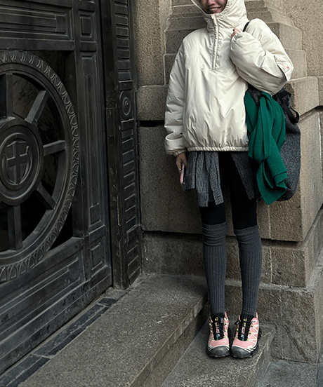 label pullover jacket / 2color　hm1891