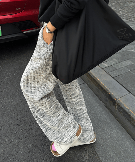 draped wide leg pants　hm1698