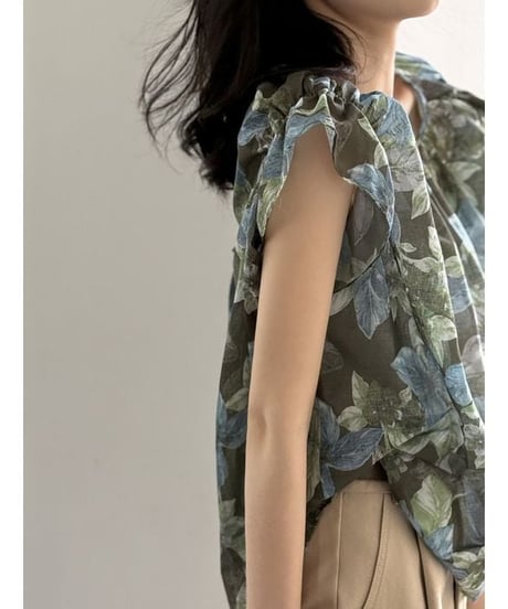 camouflage sheer top　hm2326