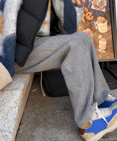 fleece thickened pants / 2color　hm1064