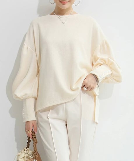 elegant puff sleeve top / 4color　hm2702
