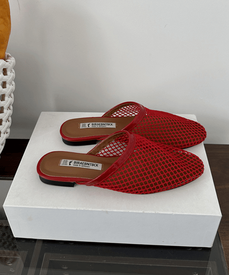 fishnet design flat sandal / 3color　hm2244