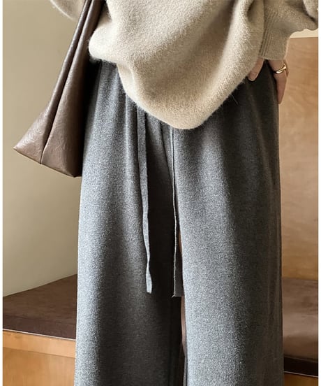 wide knit pants / 4color　hm1818