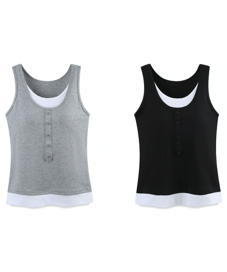 layered sleeveless top / 2color　hm2264