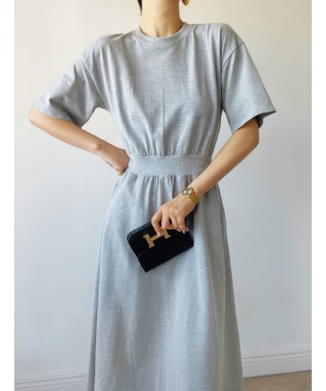 soft jersey midi dress / 2color　hm2113