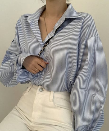 stripe loose shirt / 2color　hm2916