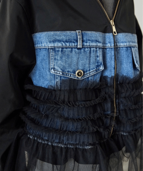 tulle mix blouson / 3color　hm2820