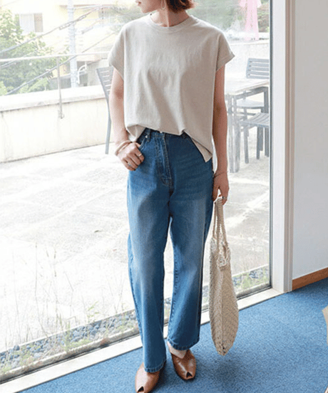 curved cotton top / 7color　hm2957