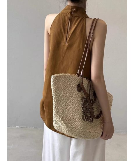 v-neck sleeveless top / 3color　hm2482