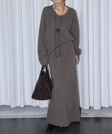 knit top & skirt setup / 2color　hm1845
