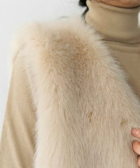 eco fur vest / 3color　hm1871