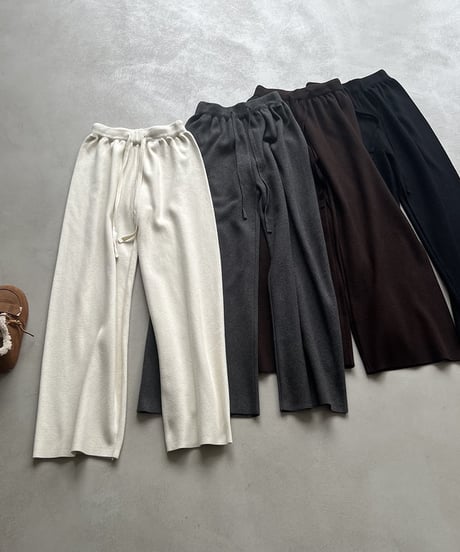 wide knit pants / 4color　hm1818