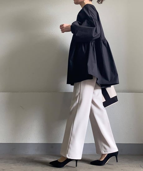 gather flare blouse / 2color　hm2579