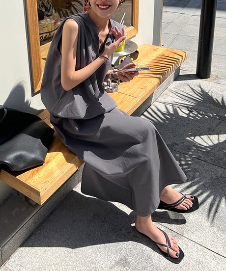 asymmetrical dress / 2color　hm1476