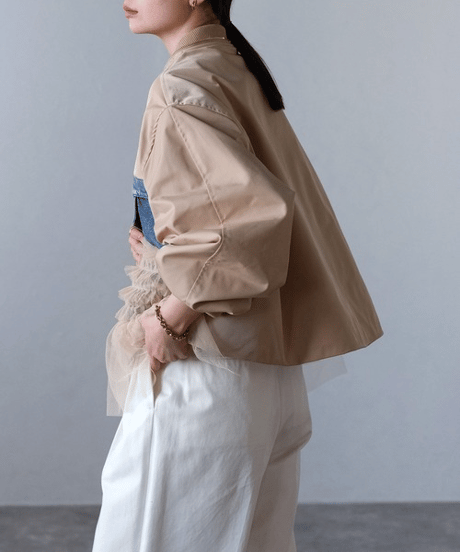 tulle mix blouson / 3color　hm2820