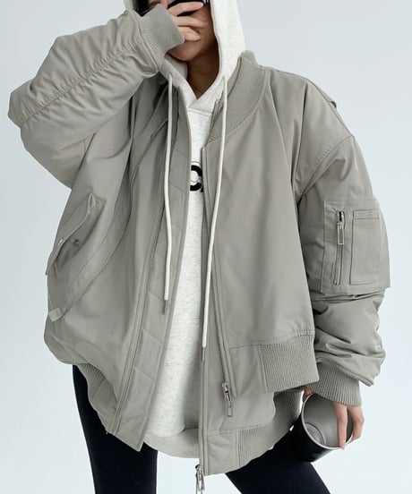 layered design MA-1 jacket　hm1963