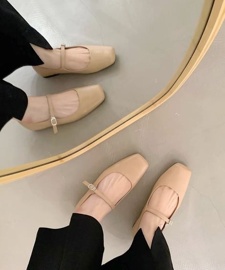 square strap pumps / 6color　hm2038