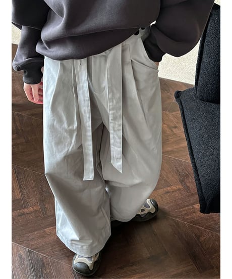 belted wide-leg pants / 2color　hm2074