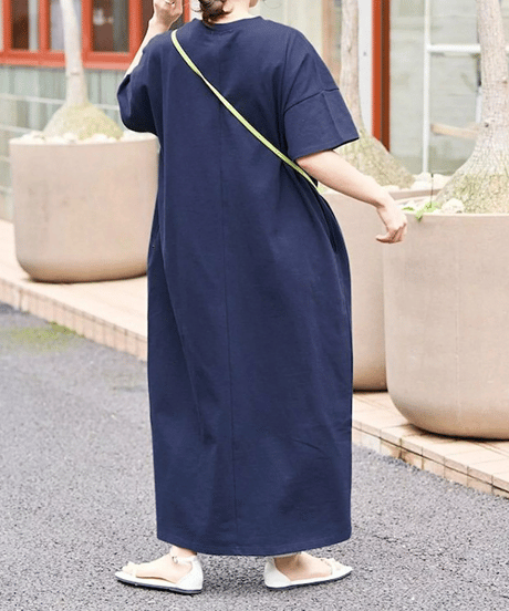 loose cotton dress / 7color　hm2927