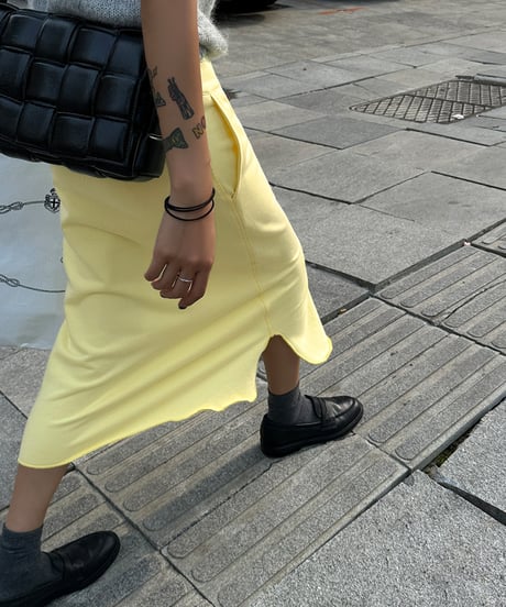 side slit sweat skirt / 2color　hm1293