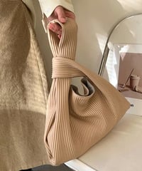 pleated tote bag / 3color　hm1543