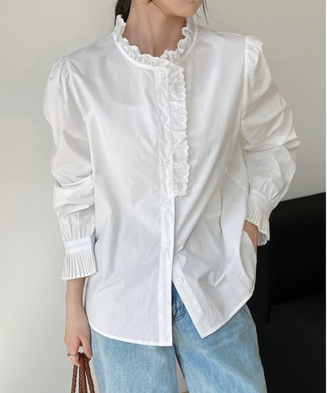 ruffled collar blouse　hm2080