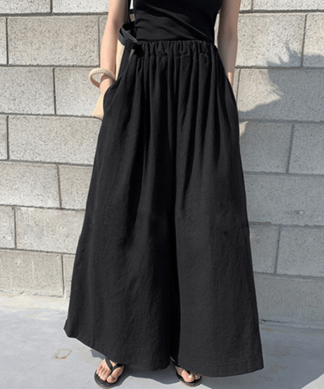 wide skirt pants / 4color　hm2904