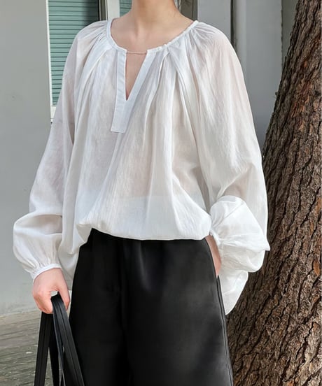 puff sleeve blouse / 2color　hm2063