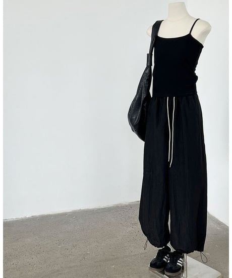 drawstring wide pants / 2color　hm2299
